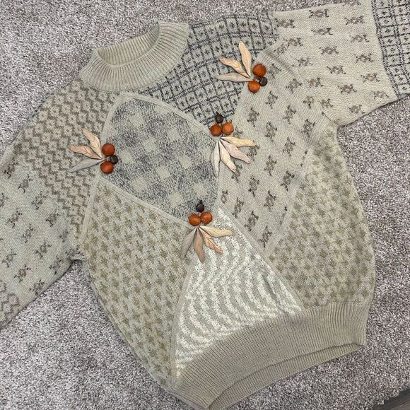 Vintage Mariea Kim 20 ANS Crewneck Sweater Fall Autumn Women Size Medium - Picture 1 of 7